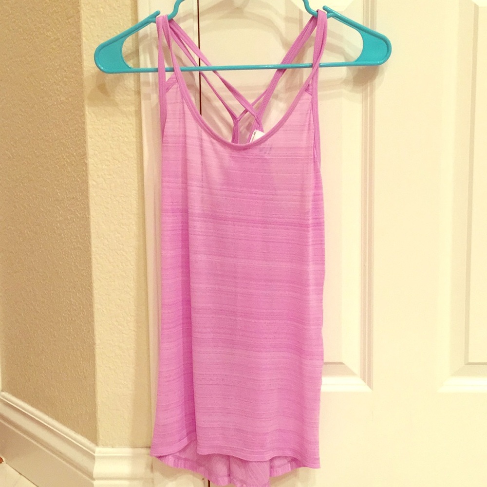 Pink Strappy Sports Tank Top